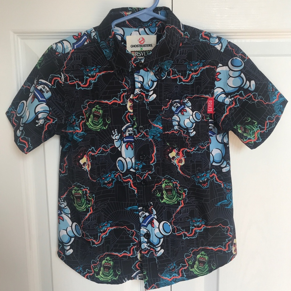 Boys RSVLTS x Ghostbusters button down shirt